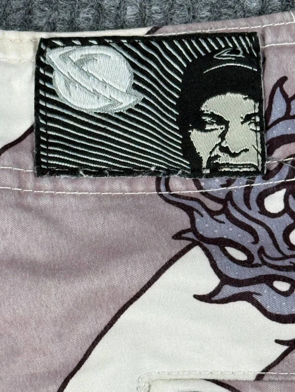 Lost Enterprises Psycho Ward Chris Ward Boardshorts Mens 32 Gray Dragon Skull